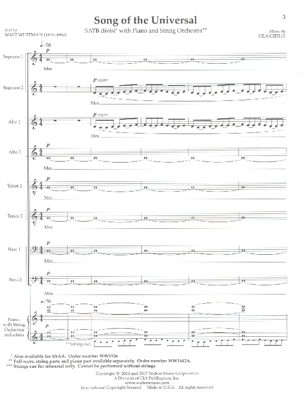 Song of the Universal