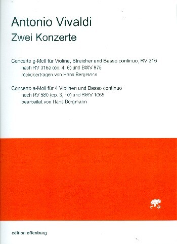 Konzert g-Moll RV316  und Konzert a-Moll nach RV580 und BWV1065