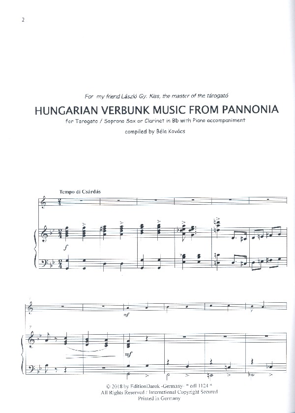 Hungarian Verbunk Music from Pannonia