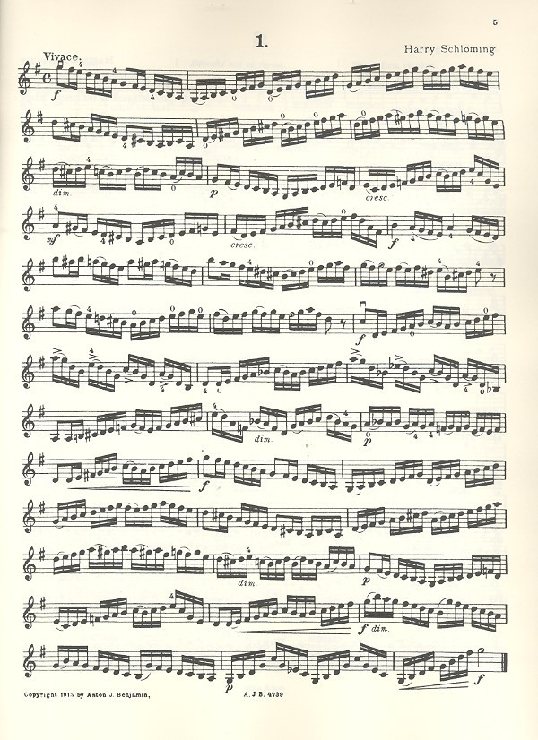 Neue Violin-Etüden-Schule op.182 Bd. 3 - Schwierigere Etüden in der 1.