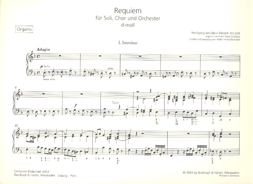 Requiem d-Moll KV626 - Missa pro Defunctis