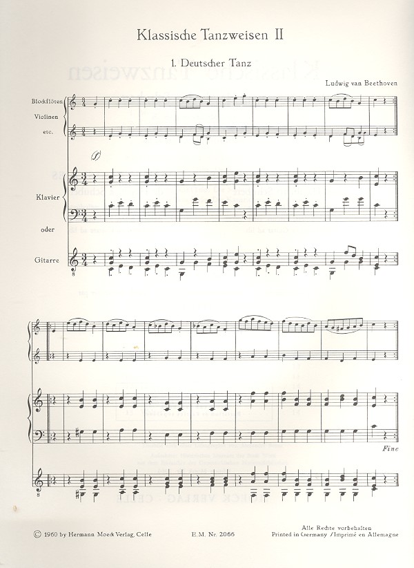 Klassische Tanzweisen von Haydn bis