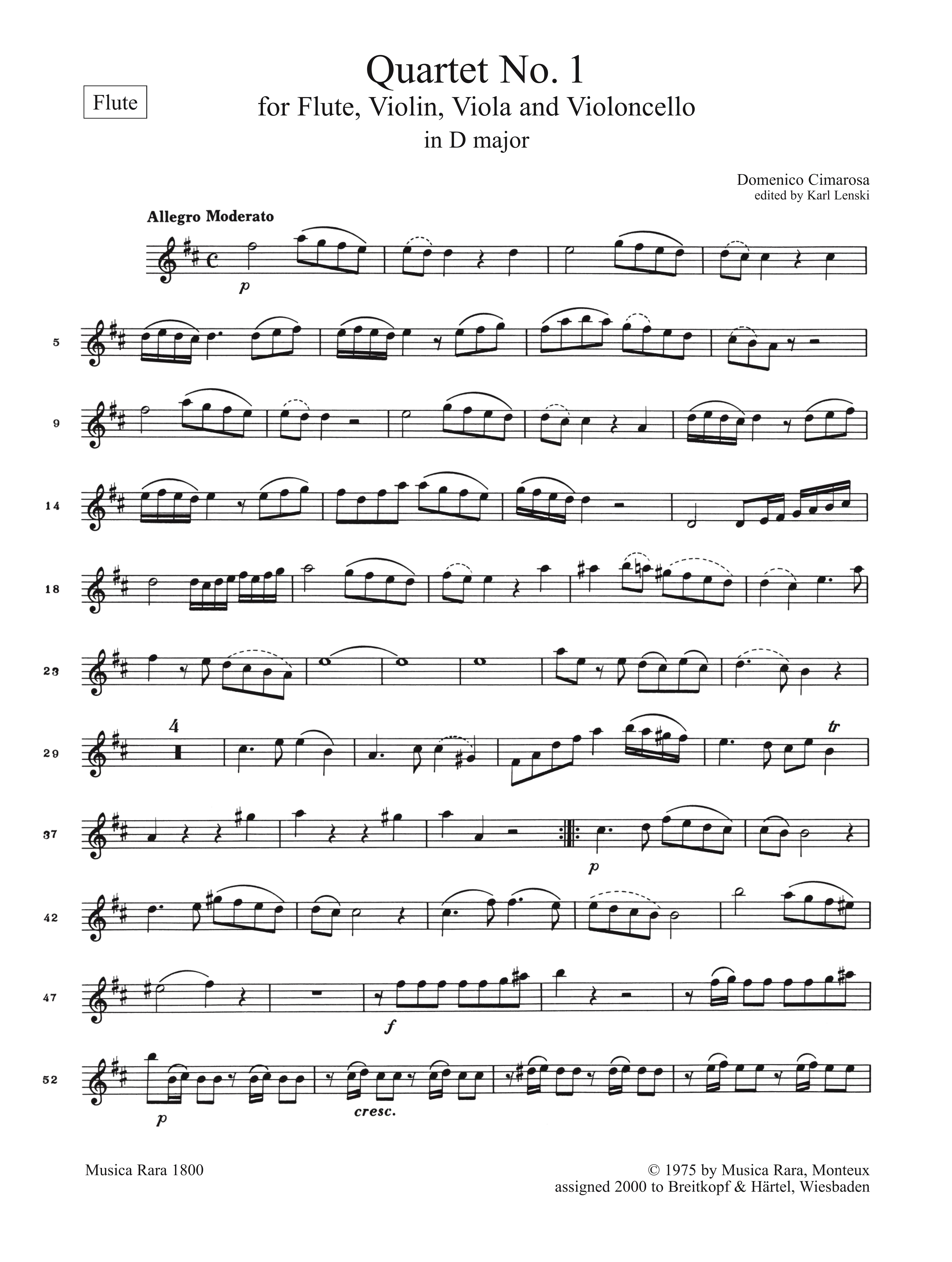 Quartett D-Dur Nr.1