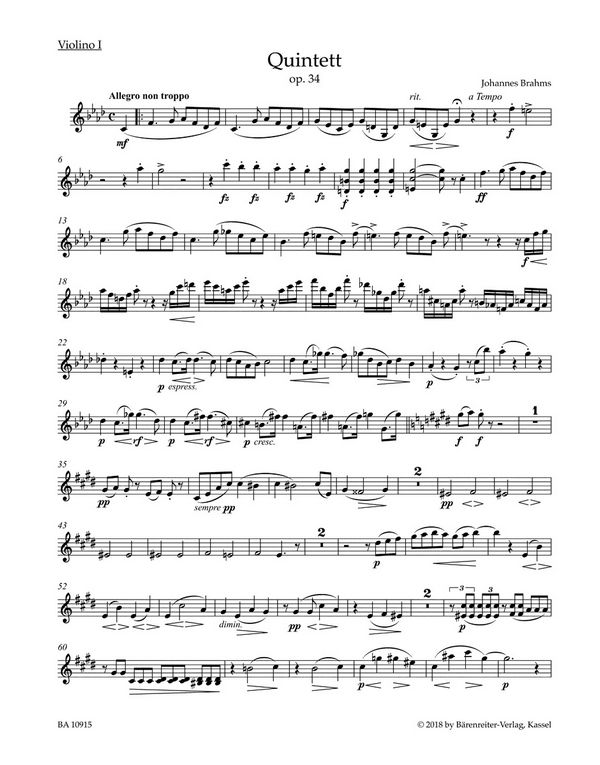 Quintett f-Moll op.34