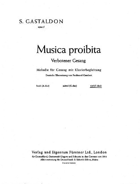 Verbotener Gesang op. 5