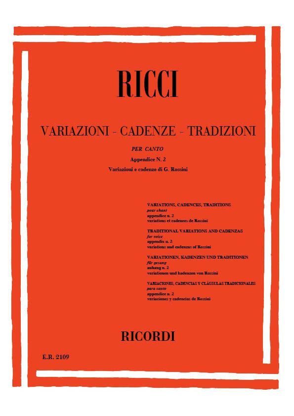 Variazioni, cadenze, tradizioni appendice