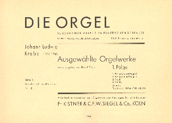 Ausgewählte Orgelwerke Band 1