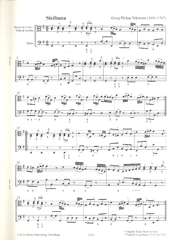 Sonate G-Dur TWV41:G6