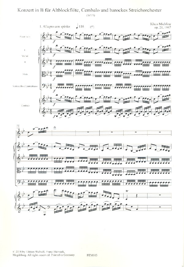 Konzert B-Dur op.21
