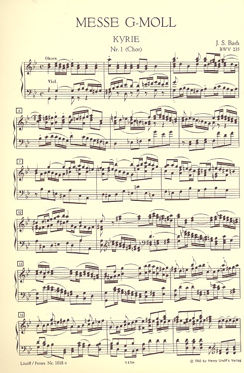 Messe g-moll Nr.3 BWV235