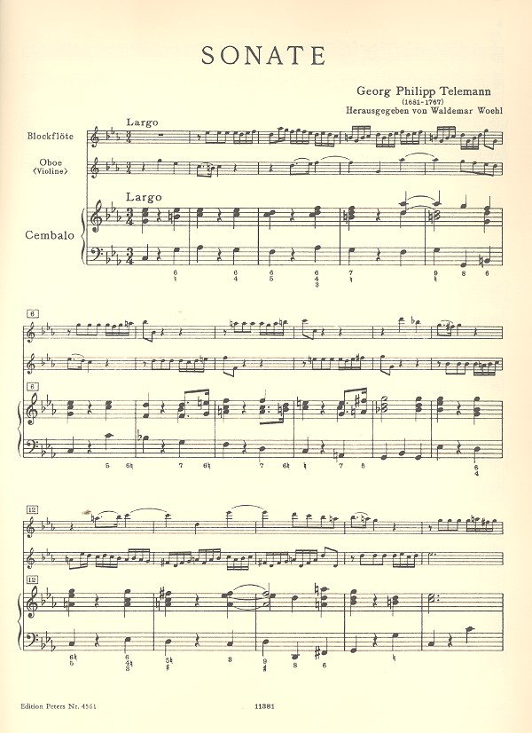 Triosonate c-Moll aus den Essercizii musici