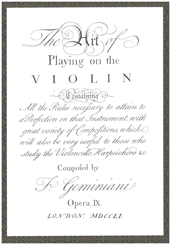 The Art of Playing on the Violin op.9