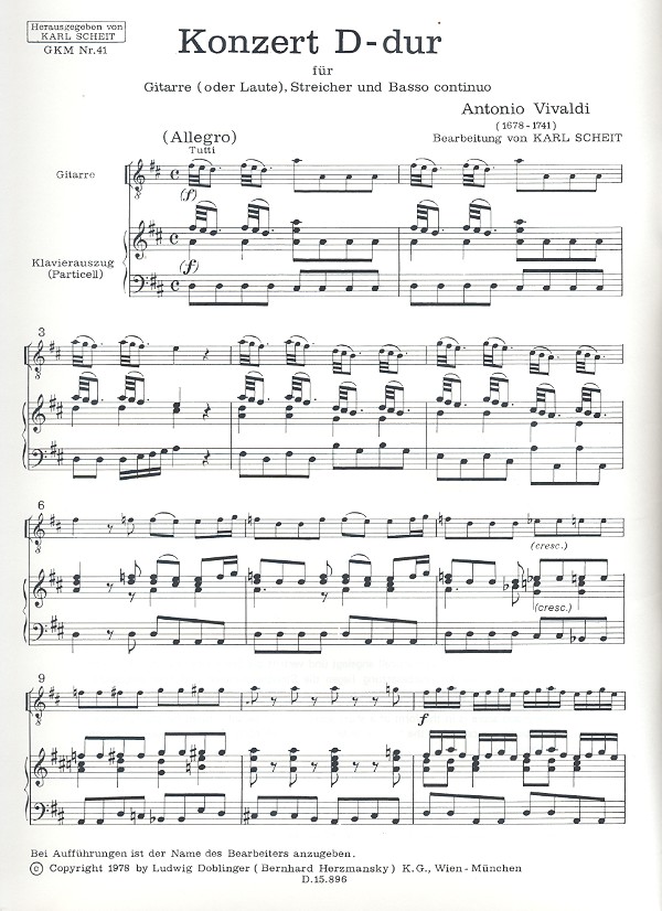 Konzert D-Dur RV93 F.XII,15
