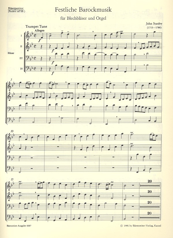 Festliche Barockmusik 6 Stücke