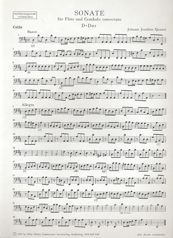 Sonate D-Dur für Flöte und