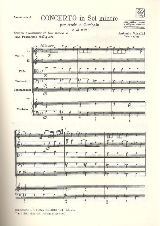 Concerto sol minore F.XI:17