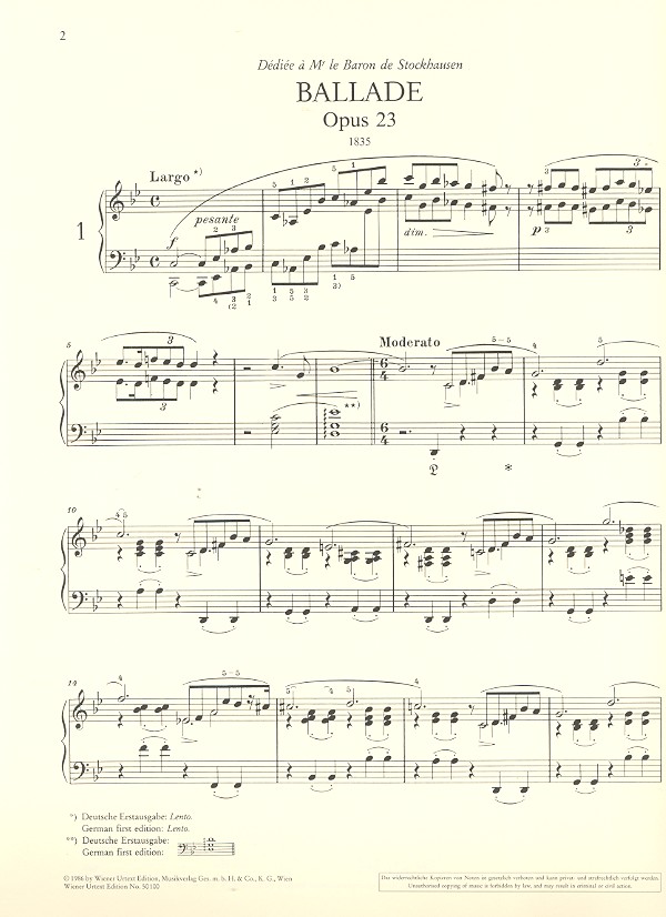 Balladen op.23, 38, 47 und 52