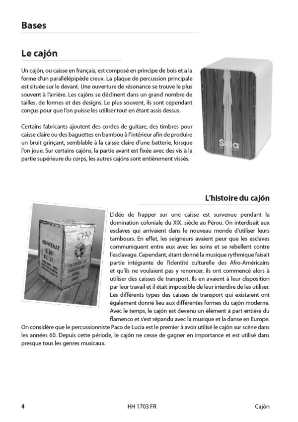 Cajón -Apprendre rapidemant et facilement (+QR-Code)