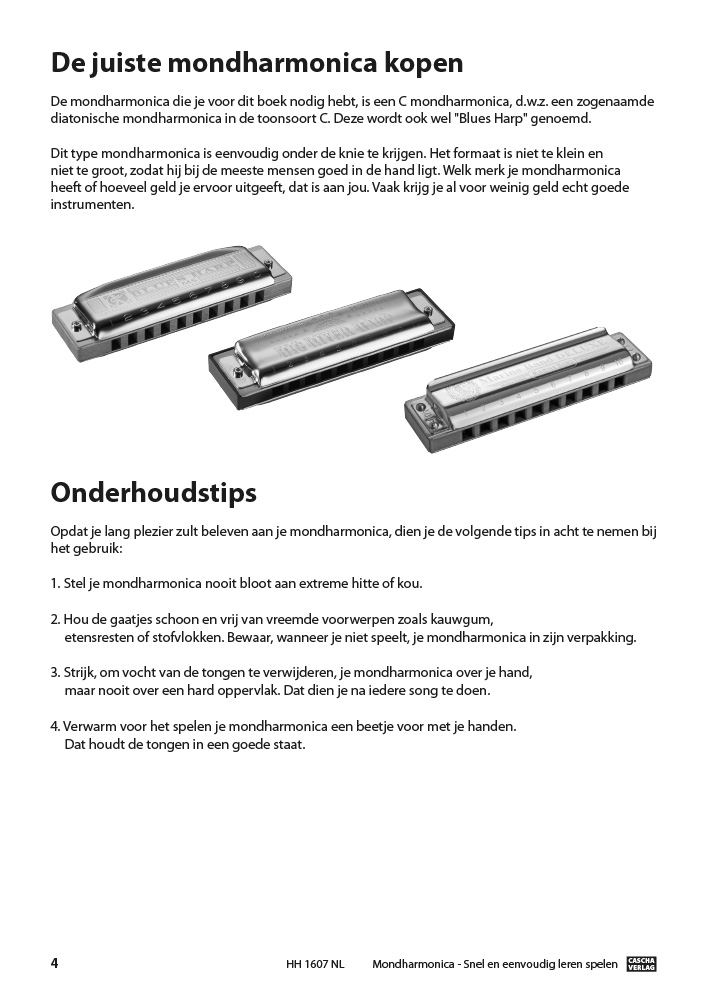 HH1407 Mondharmonica - Snel en eenvoudig leren spelen (+MP3-CD)