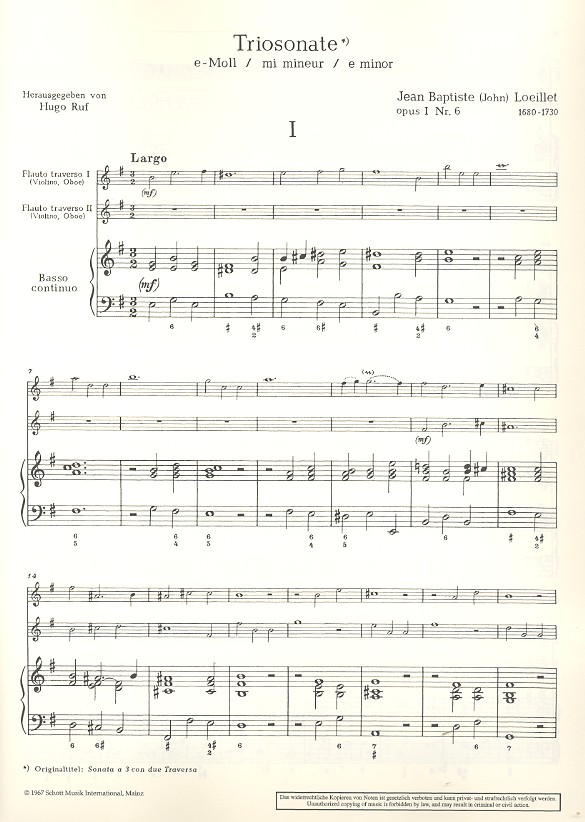 Triosonate e-Moll op.1,6