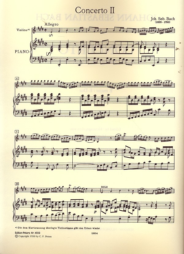 Konzert E-Dur BWV1042