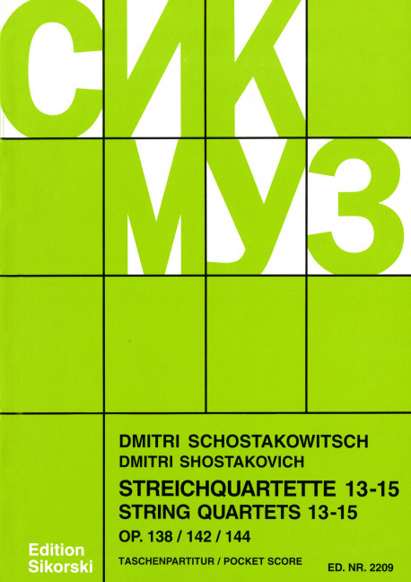 Streichquartette Nr.13-15