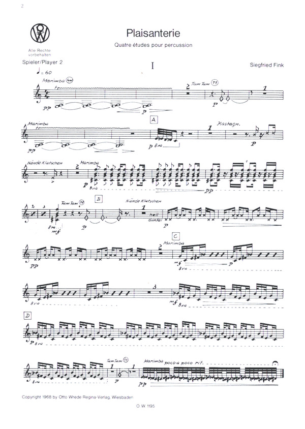 PLAISANTERIE QUATRE ETUDES POUR