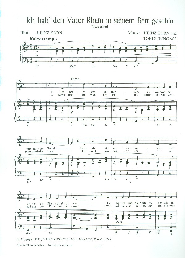 Ich hab' den Vater Rhein in seinem Bett geseh'n