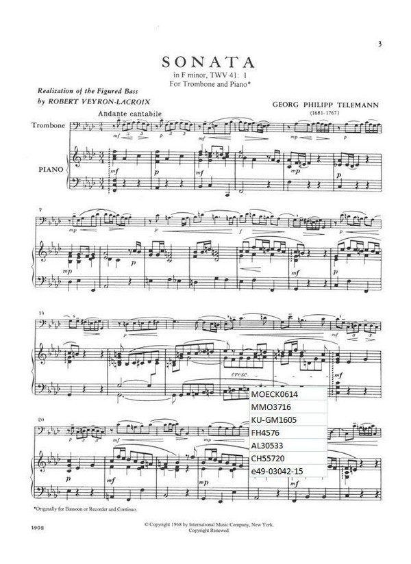 Sonata f minor, TWV 41:f1