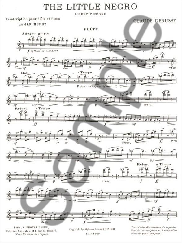Le petit nègre pour flûte et piano