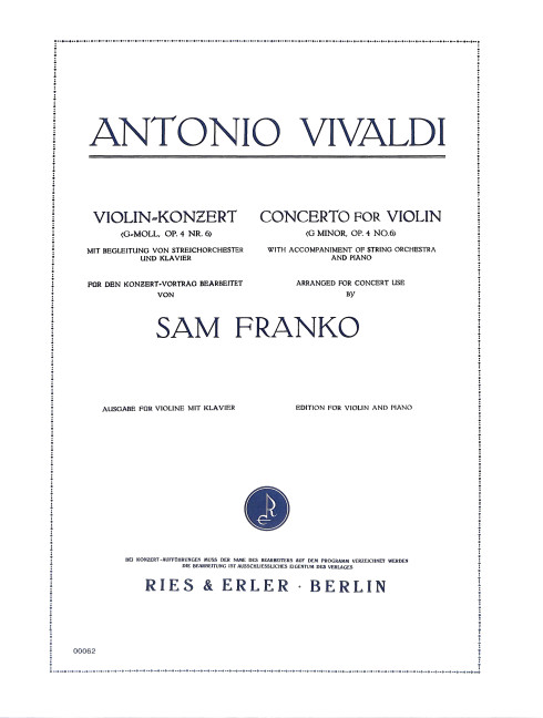 Konzert g-Moll op.4,6