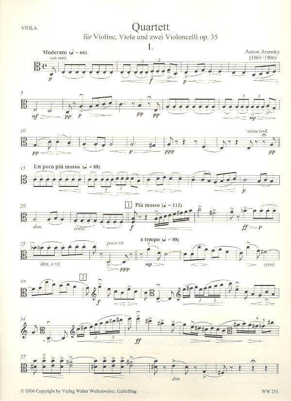 Quartett a-Moll op.35