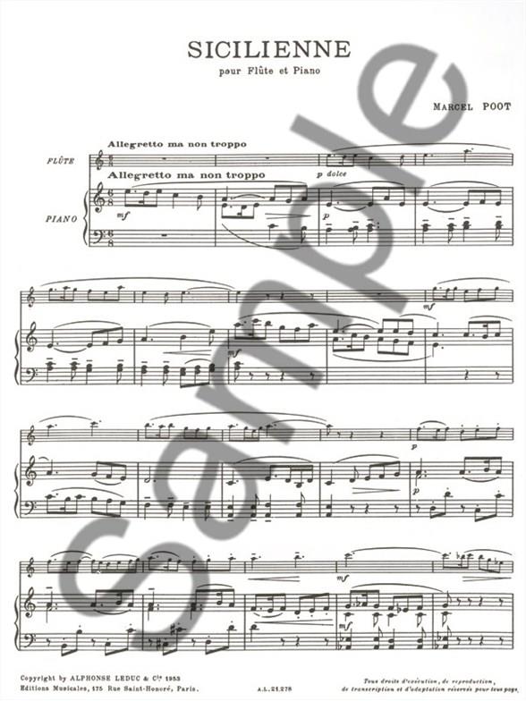 Sicilienne pour flute et piano