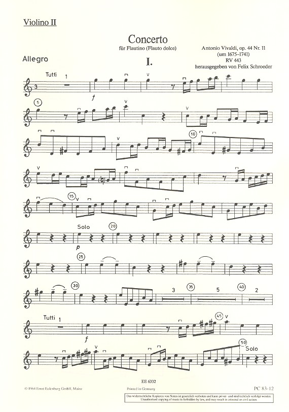 Konzert C-Dur op.44,11 RV443