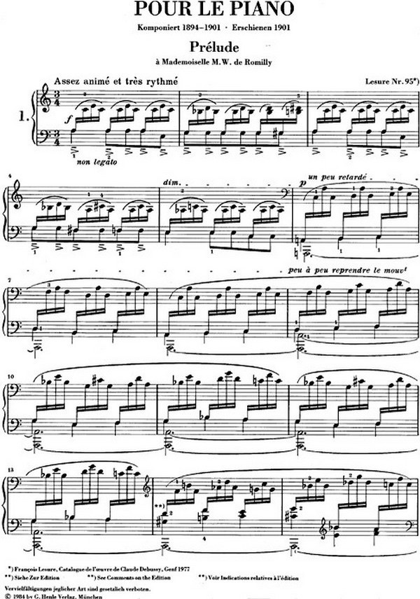 Pour le piano