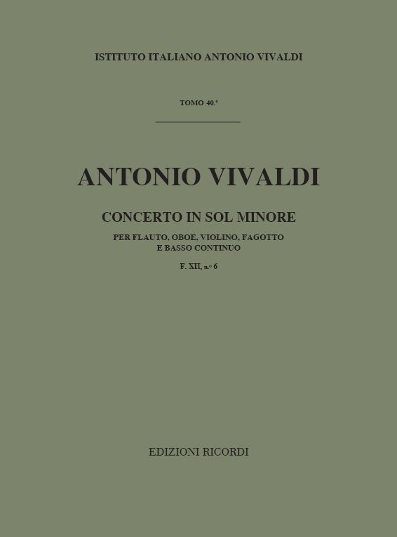 Concerto sol minore fxii:6 per flauto,