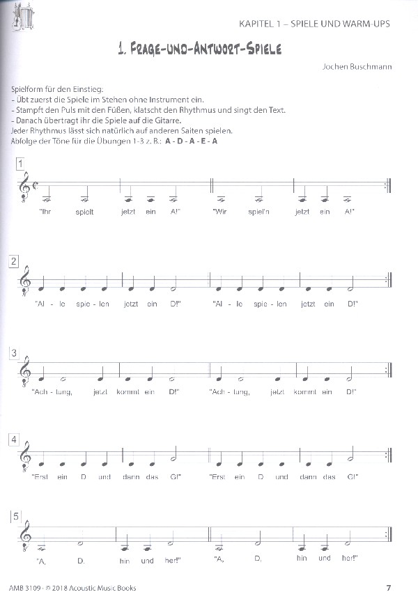 Die Gitarrenklasse - Spielbuch Band 1