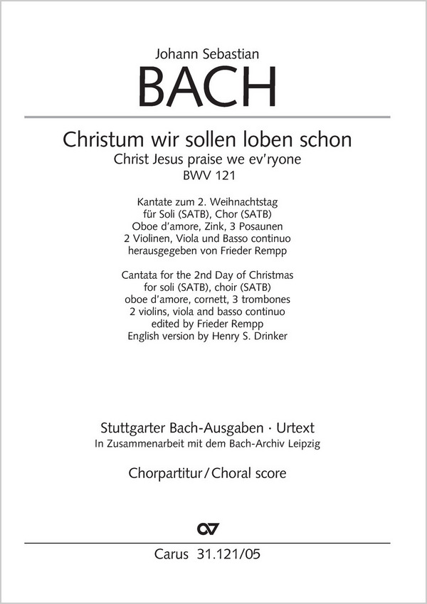 CV31.121/05 Christum wir sollen loben schon