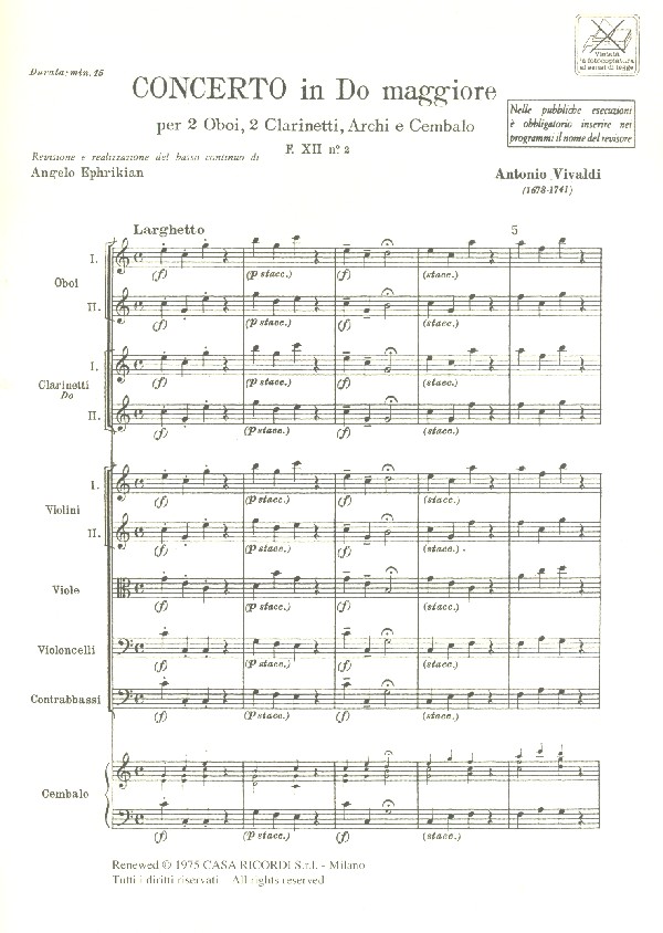 Concerto do maggiore RV559