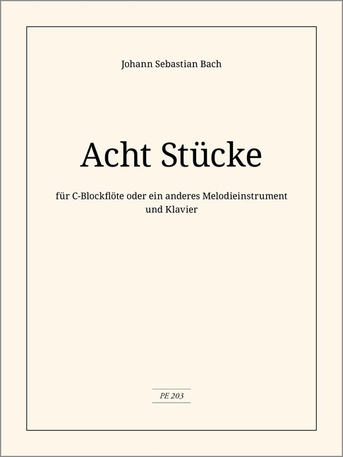 8 Stücke für Sopranblockflöte