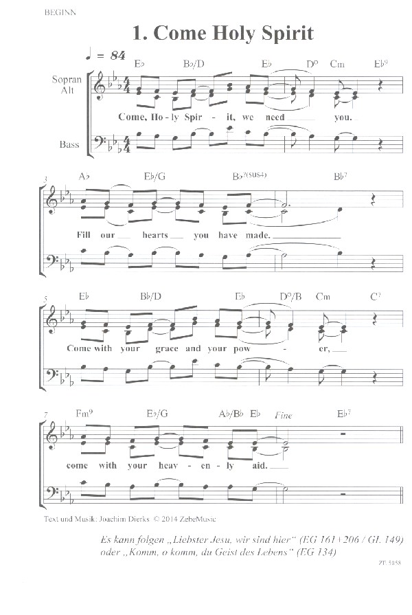 Glory to God (bayrischer Anhang)