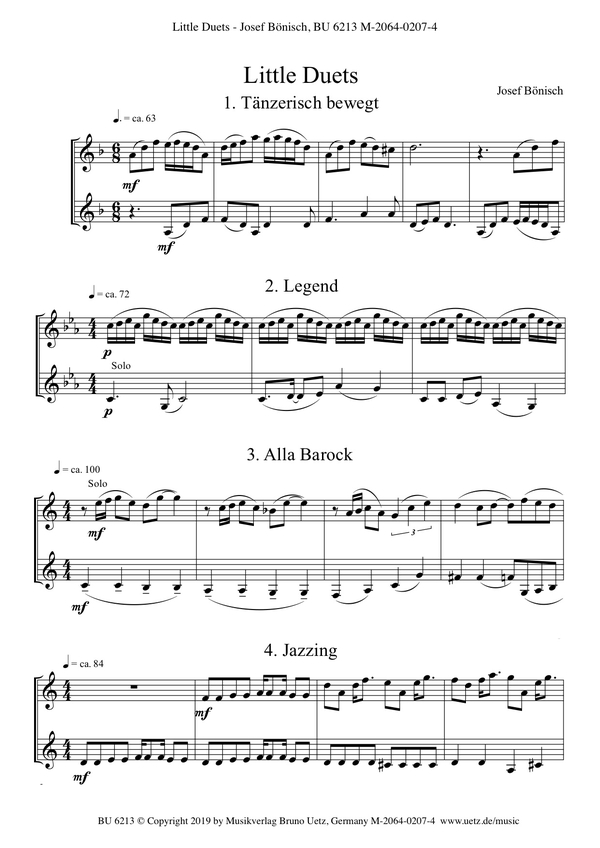 Little Duets 7 kleine Duette