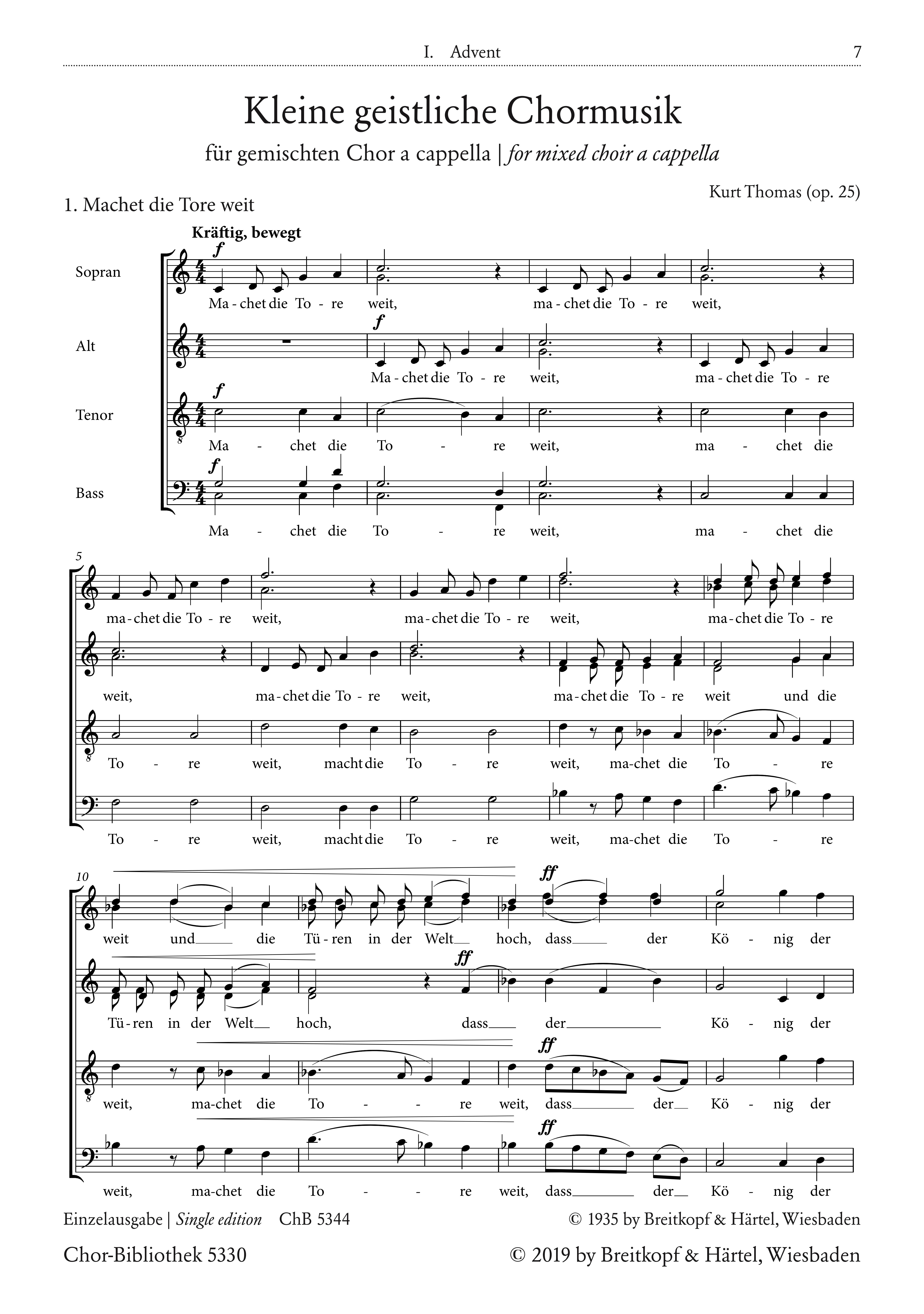 Breitkopf und Härtel Chorbibliothek - Geistliches Repertoire Band 1