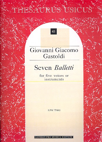 7 balletti 1596 for 5 voices or