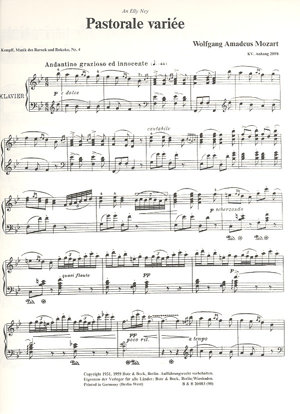 Pastorale variée KVANH.209b