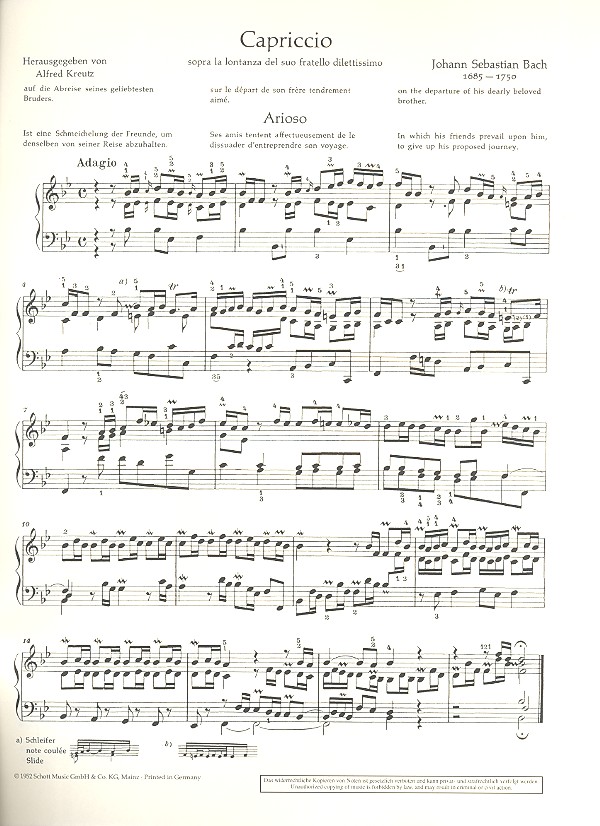 Capriccio B-Dur BWV 992