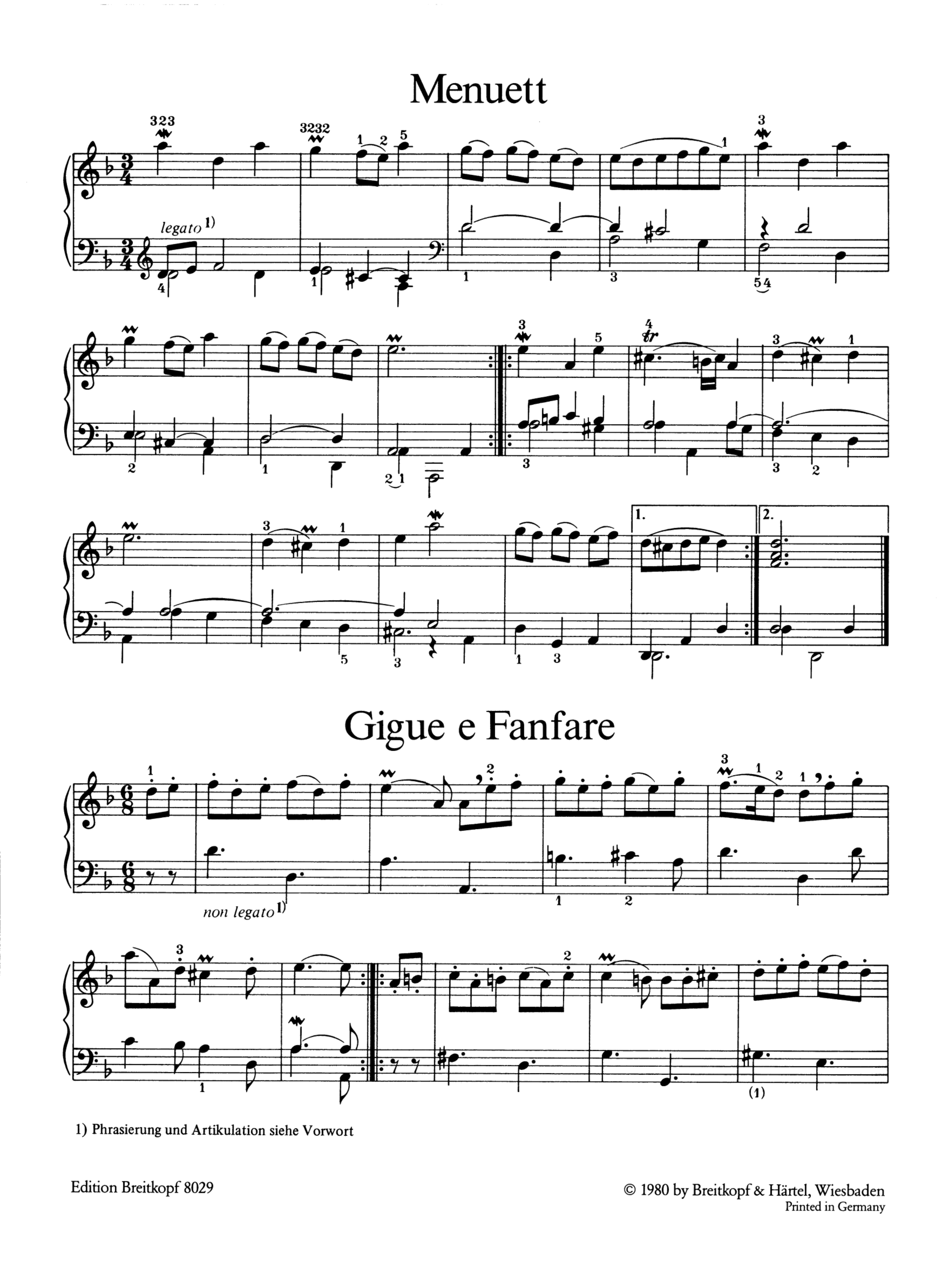 Leichte Charakterstücke des französischen Barocks