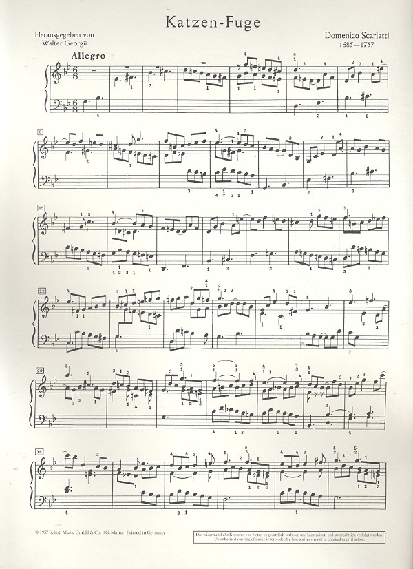 Sonate g-Moll 'Katzen-Fuge'