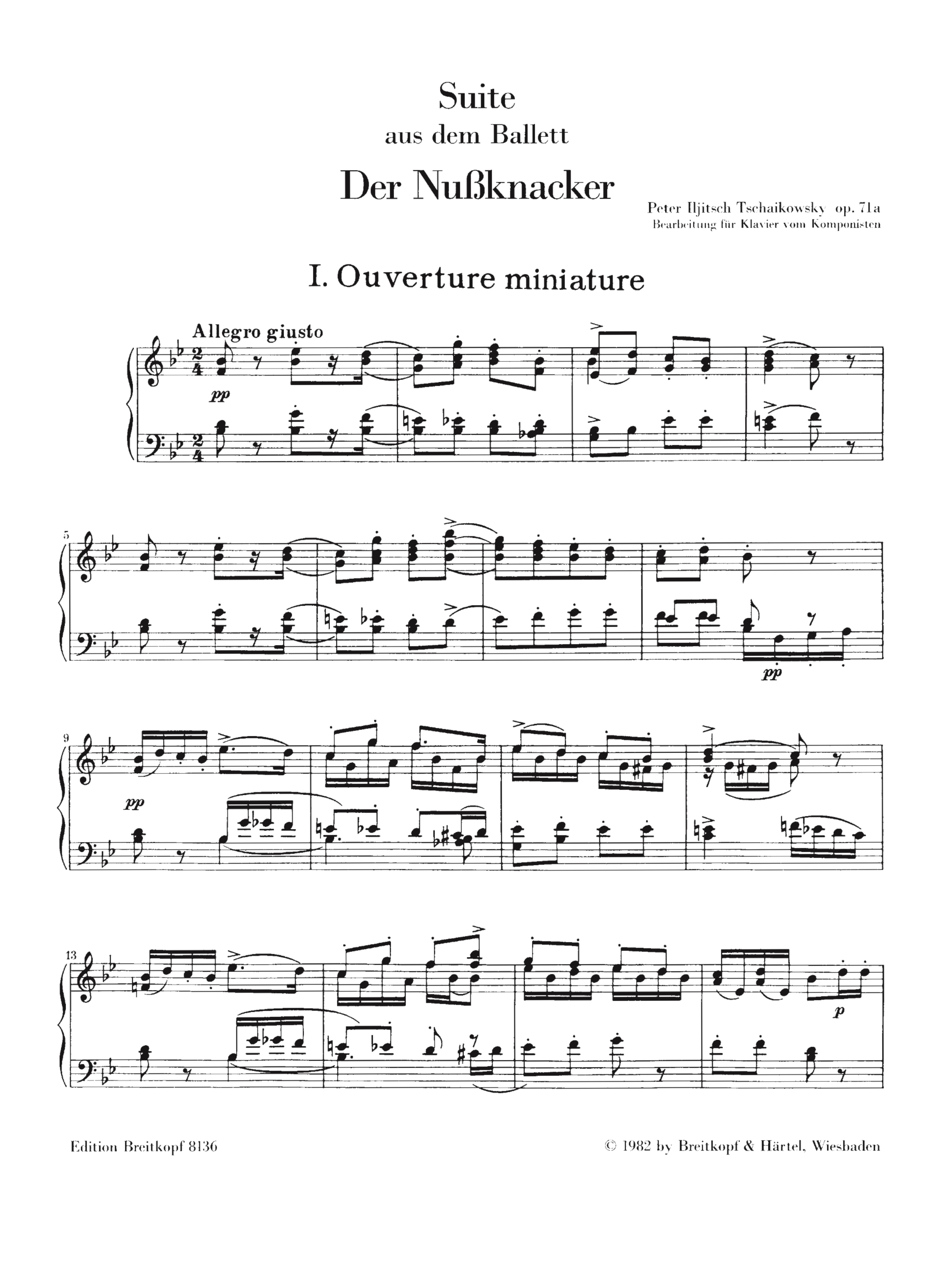Suite aus dem Ballett 'Der Nußknacker' op.71a