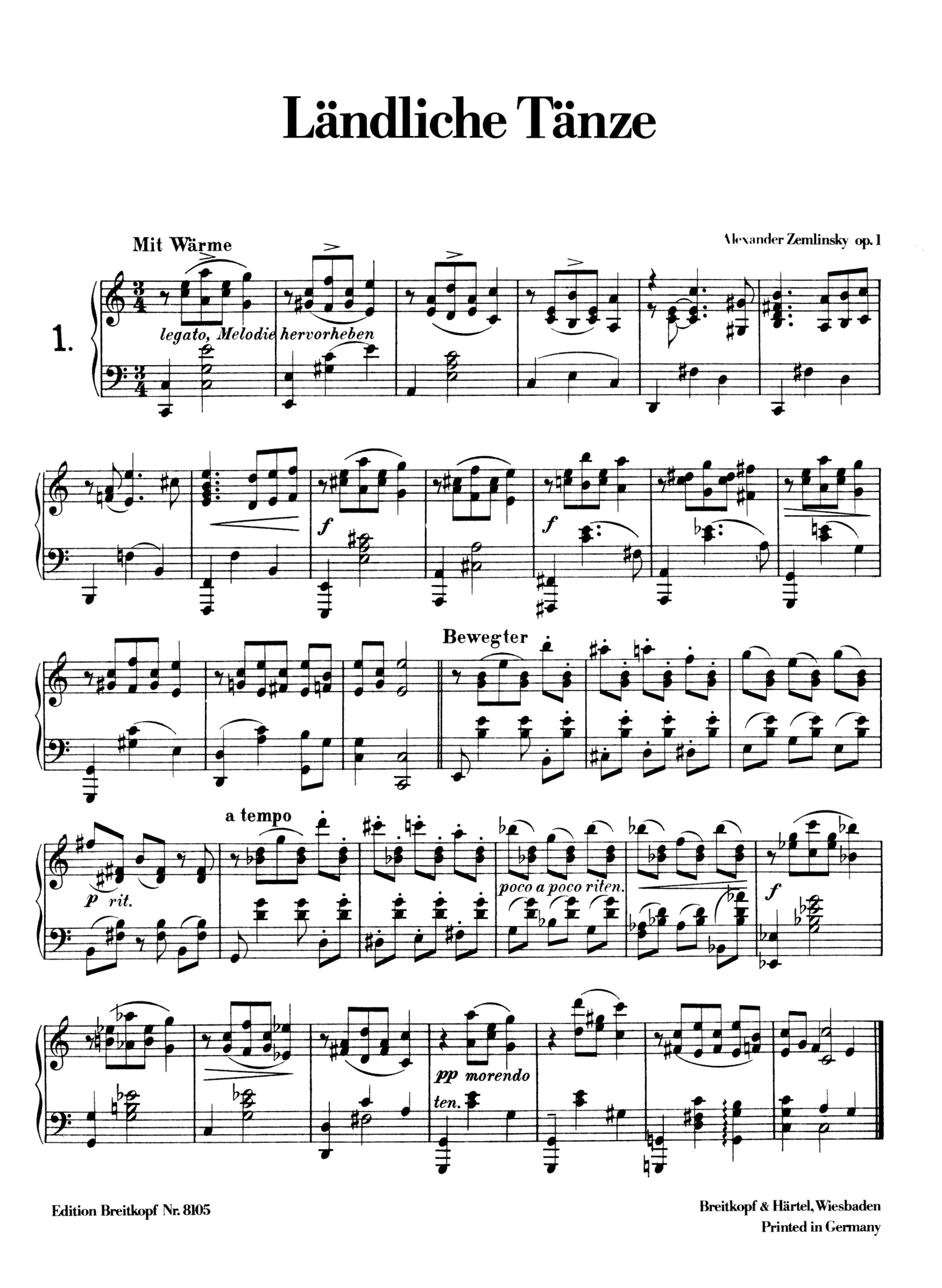 Ländliche Tänze op.1